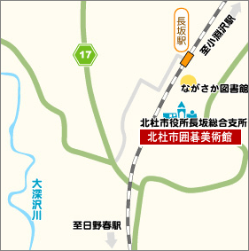 北杜市囲碁美術館への地図